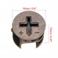 Uxcell Furniture Connector Cam Lock Fittings 15mmx12mm For Cabinet Drawer Dresser Wardrobe Panel Connecting 20pcs