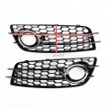 Topteng Honeycomb Style Fog Light Grill Bumper For Audi A4 S-line 8k2 B8 2008 2009 2010 2011 2012 Sport Version S4 08-12