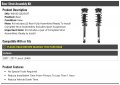 Rear Strut And Coil Spring Assembly Set Of 2 Compatible With 2007-2017 Ls460 Excludes Sport Suspension