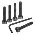 100pcs Hex Socket Head Cap Screws Bolts M3x16mm 304 Stainless Steel Drive Machine With Wrench Full Threaded Black 