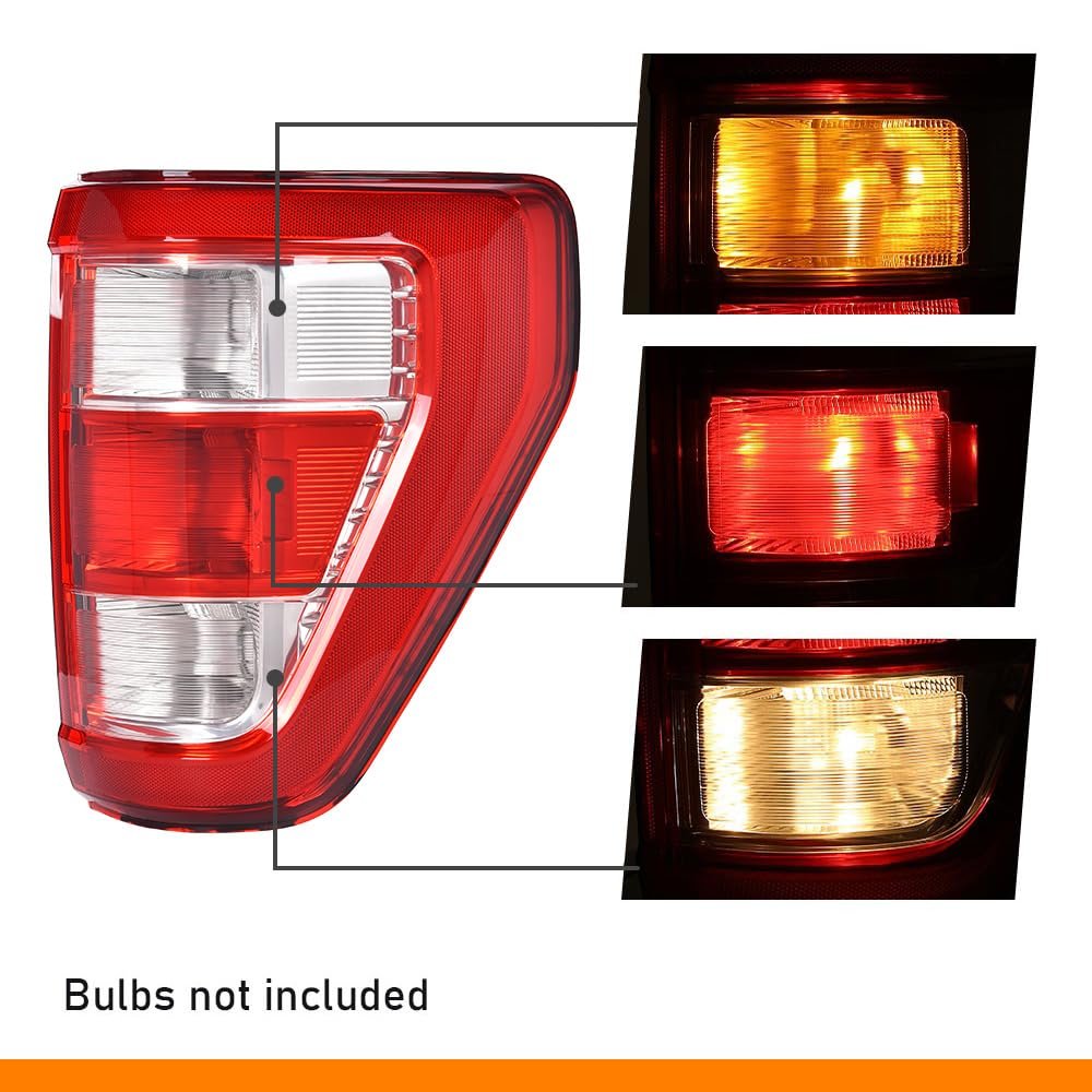 Tail Lights Brake Lamp For Ford F150 Xl 2021 2023 Fits Factory Incandescent And Without Blind Spot Models Driver Passenger Side