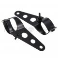 Side Mount Headlight Clamp Brackets For 34 To 46mm Fork Tubes Universal Motorcycle Billet Aluminum Black Mt299-006-bk1