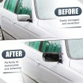 X Autohaux Pair Car Rear View Driver Passenger Side Mirror Cover Cap Replacement M4-style Gloss Black For Bmw E39 E46 323i 328i