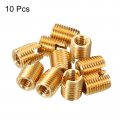 Uxcell Self Tapping Threaded Inserts 10pcs Inner M4-0 7 Outer M6 5x8 Brass Slotted Thread Repair Nuts