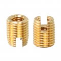 Uxcell Self Tapping Threaded Inserts 10pcs Inner M4-0 7 Outer M6 5x8 Brass Slotted Thread Repair Nuts