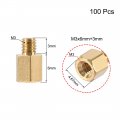 Uxcell M3x6mm 3mm Male-female Brass Hex Pcb Motherboard Spacer Standoff For Fpv Drone Quadcopter Computer Circuit Board 100pcs