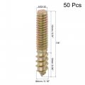 Uxcell 5 32-32 X 7 8 Hanger Bolts Double Head Dowel Screw For Wood Furniture 50pcs