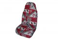 Winnie Fashion Red Tapa Kapa Hawaiian Car Seat Cover Standard Size 