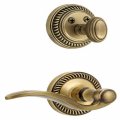 Grandeur 823474 Vintage Brass Newport Handleset Interior Half With Left Handed Bellagio Lever 