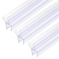 Shower Door Bottom Seal Sweep For 3 8 Thick Glass 47 Long 15 7 X Pcs 5 Section Segmented Frameless Strip With Drip Rail Clear 