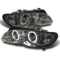 Acanii For Halogen Model 2002-2005 Bmw E46 Sedan 3-series Led Halo Smoked Projector Headlights Headlamps Assembly 