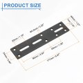 Straight Steel Flat Plate 2pcs 177x40mm Heavy Duty Mending With Holes Metal Reinforcement Mounting Joining Bracket Screws For