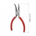 Uxcella Bent Long Nose Pliers 5-inch Forged From High Carbon Steel Nickel Plating