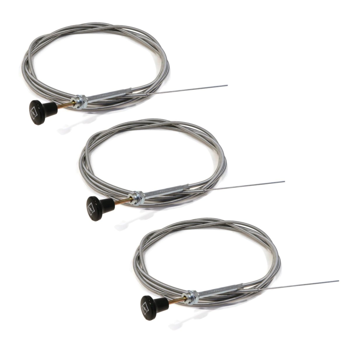 The Rop Shop Pack Of 3 Universal Choke Push-pull Control Cable For Rotary 237 Mower Tractor