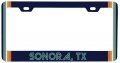 Sonora Texas Car Metal License Plate Frame Retro Design 