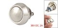 Round Momentary Metal Push Button Switch 12mm Dc 36v 2a With Screw Terminals Silver Panel Mount Normally Open Home0061