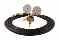 Industrial Argon Regulator And Flowmeter Gauges For Mig Tig Welders With 10 Ft Hose Cga 580 Inlet Brass Construction 