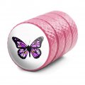 Butterfly With Flowers Tire Rim Wheel Aluminum Valve Stem Caps