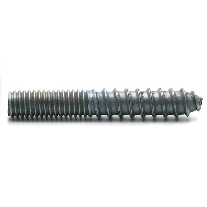 Zinc Plated Steel Hanger Bolts 3 8 In 16 Machine Thread With Lag Screw Threading X 4 25 Pack