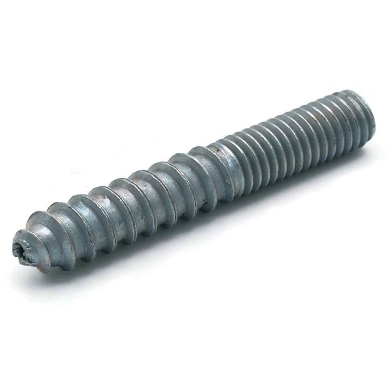 Zinc Plated Steel Hanger Bolts 3 8 In 16 Machine Thread With Lag Screw Threading X 4 25 Pack