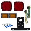 Recpro Trailer Tail Light Kit 12v Subermersible Square Led Red Pair Set Stop Turn Brake Rear For Boatss Utility Trailer Rv