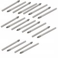 5mm Tip 68mm Length Metal Round Shank Triangle Head Tile Drill Bit 20pcs 