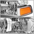 Chevy S10 Blazer Gmt 325 330 Replacement Headlight Assembly Kit Chrome Housing Amber Reflector