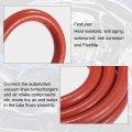 Uxcell Silicone Vacuum Tubing Hose Line Automotive Engine Air Intake Pipe Red Id 6mm 3 28ft Length