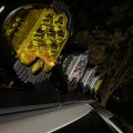 5 In 50w Amber Yellow Side Shooter Led Work Light Bar Spot Flood Combo Fog Lights Ip67 Waterproof For Jeep Truck Atv Suv Car 