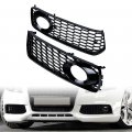 Astra Depot Compatible For Pair Abs Plastic Front Lower Bumper Fog Light Grill Honeycomb Grille Audia5 S-line S5 B8 Rs5