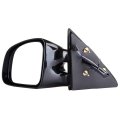 Black Driver Side And Passenger View Mirror Smooth With Power Adjustment Non-folding Non-heated Compatible For 1999-2003