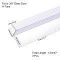 Shower Door Side Seal H-type Sweep For 3 8 Glass 47 Long 15 7 X Pcs Section Segmented Frameless Strip Stop Leaks Clear