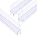 Shower Door Side Seal H-type Sweep For 3 8 Glass 47 Long 15 7 X Pcs Section Segmented Frameless Strip Stop Leaks Clear 