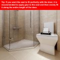 Shower Door Side Seal H-type Sweep For 3 8 Glass 47 Long 15 7 X Pcs Section Segmented Frameless Strip Stop Leaks Clear