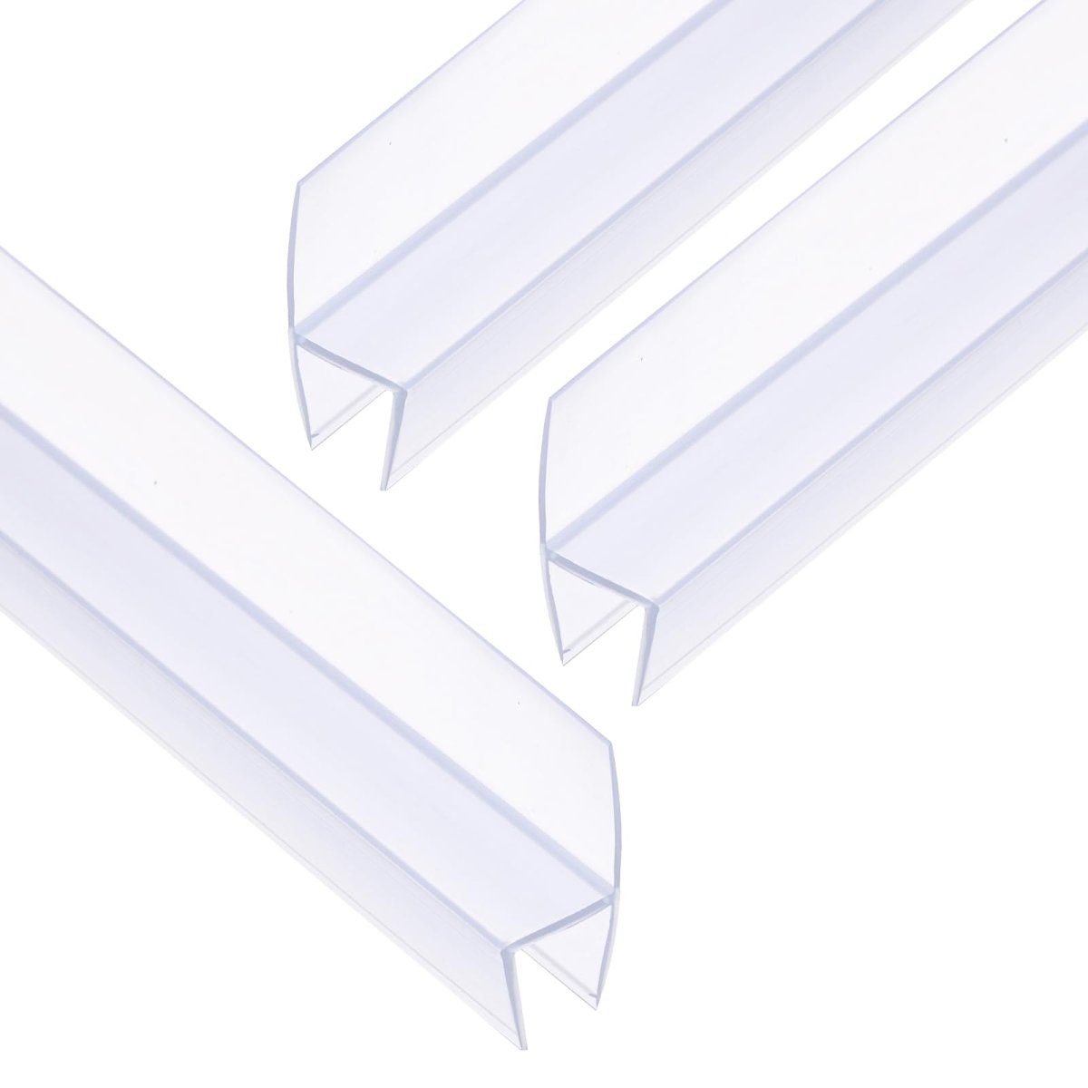 Shower Door Side Seal H-type Sweep For 3 8 Glass 47 Long 15 7 X Pcs Section Segmented Frameless Strip Stop Leaks Clear