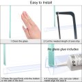 Shower Door Side Seal H-type Sweep For 3 8 Glass 47 Long 15 7 X Pcs Section Segmented Frameless Strip Stop Leaks Clear