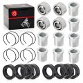 2 Set Front Lower Or Upper A-arm Bushings For Honda Trx250x Trx300ex Xtrx400ex Trx400x Trx450r Trx450e