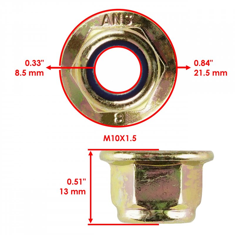 Caltric Rear Bearing Carrier Lower Bolt And Nut For Polaris Sportsman 850 Hl 2016 2017 2018 2019 2020 2021 2022