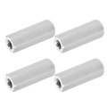 4pcs Unc 1 4 -20 Coupling Nuts 30mm Length 304 Stainless Steel Hex Rod Coupler Nut Fully Threaded Studding Connector Fasteners 