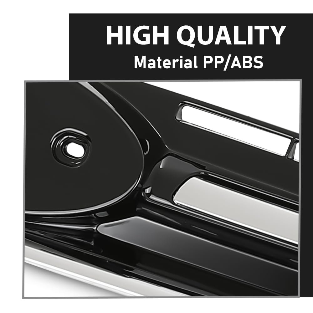 Front Upper Bumper Grille With Chrome Molding For Ford Escape 2013 2014 2015 2016 Cj5z8200dd Fo1200541 Cj5z-8200-dd Black