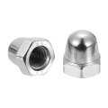M8x1 25 Acorn Cap Nuts 50 Pieces 304 Stainless Steel Dome Head Hex For Bolt Cover Silvery Polished Fasteners Railings And 