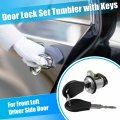 X Autohaux 1 Set Front Left Right Side Door Lock Cylinder Cable With 2 Keys For Nissan Pickup D21 1984-1998 1986-1994