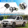X Autohaux 1 Set Front Left Right Side Door Lock Cylinder Cable With 2 Keys For Nissan Pickup D21 1984-1998 1986-1994