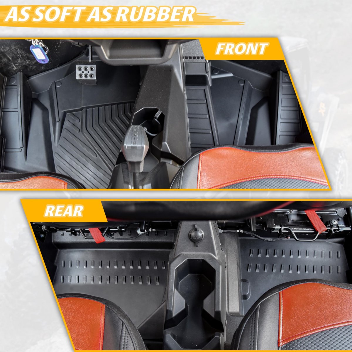 Tpe Floor Mats For Polaris Rzr Xp 4 1000 20 Front And Rear Row Liners All Weather Protection Slush 4 2024 Accessories 4pcfloor