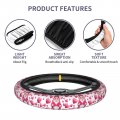 Foruidea Gnome Rose Love Hearts Valentines Car Steering Wheel Cover Neoprene Automotive Anti Slip And Sweat Absorption Auto