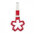 1pcs Jdm Handle Rings Sakura Shaped Car Strap Subway Train Bus Hand Drift Charm Bosozoku Decoration Part Red 