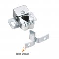 Uxcell Retro Cabinet Door Double Roller Catch Ball Latch With Prong Hardware 32mm Silver Tone 2pcs