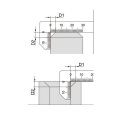 W S Chamfer Gage Chamfering Ruler External Chamfered Inspection Tool Gauge Stainless Steel 0-30mm
