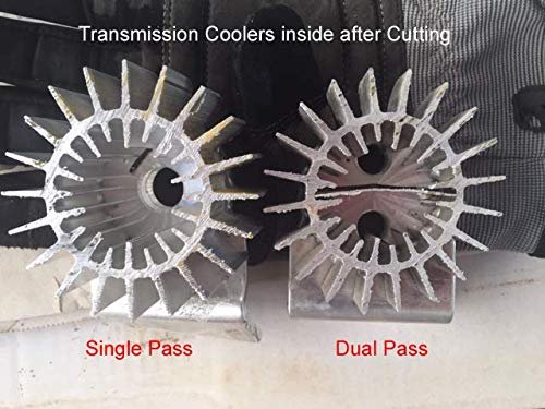 24 In Aluminum Finned Transmission Oil Cooler Dual Pass Universal Fit With Two 1 4 Npt Fittings For Custom Builds And Classic