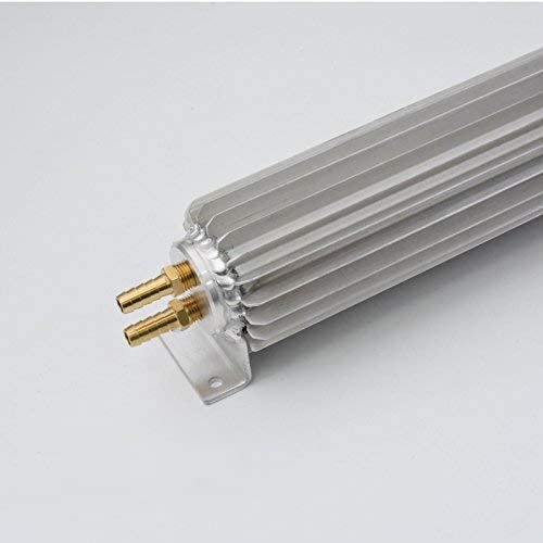 24 In Aluminum Finned Transmission Oil Cooler Dual Pass Universal Fit With Two 1 4 Npt Fittings For Custom Builds And Classic